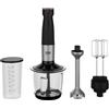 Beko - HBA81762BX - Set Frullatore ad Immersione Sirius Line, Bicchiere Graduato 700 ml, 750 Watt, con Tritatutto 2 Lame Acciaio Inox, Mixer, Doppia Frusta - Nero