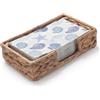 IVAILEX Porta Tovaglioli da Tavolo Rettangolare Giacinto d'Acqua Vassoio per Tovaglioli in Vimini Porta Asciugamani per Ospiti per Ristorante/Cucina/Bagno 24 x 14 x 6cm