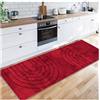 Siunwdiy Rosso Tappeto Passatoia Corridoio Cucina Lavabile Antiscivolo, Tappeto Runner Moderno per Salotto, Camera da Letto, Ingresso Interno,40X160CM, personalizzabile, al metro