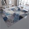 Generico Astratto Geometrico Arte Antiscivolo Tappeto, 60 x 90 cm Camera Da Letto Soggiorno Tappeto Tappeto Ampio Tappeti - Blu-Grigio Tappeto Per Sala Da Pranzo Casa Per Una Facile Pulizia