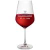 AMAVEL Calice da Vino Rosso in Vetro con Incisione Personalizzata con Nome e Data, Motivo Corona, Bicchiere da Collezione, Idea Regalo di Compleanno o Natale
