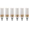 Aiwerttes Lampadina LED E14, 9 W, 1000 lm, equivalente a una lampadina alogena da 100 W, E14, a risparmio energetico, per lampada da scrivania, non dimmerabile, AC 220-240 V, confezione da 6 (bianco
