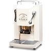 FABER COFFEE MACHINES | Modello Pro Deluxe | Macchina caffe a cialde ese 44mm | finiture Cromo | Pressacialda in ottone (Pure White)