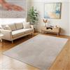 TT Home Tappeto Soggiorno Moderno a Pelo Corto - Morbido e Antiscivolo, Lavabile, per Camera da Letto, in Finta Pelliccia, Colore:Beige, Dimensione:120x160 cm