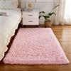 XUEDNGM Tappeto Moderno Tappeto Soggiorno 260 x 270 cm Morbido e Confortevole, Fondo Antiscivolo, Unicolore Moquette Camera da Letto Tappeto Salotto Moderno Shaggy per Soggiorno, Rosa