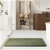 Wecon home Basics WECONhome Basics - Tappeto da bagno elegante, antiscivolo, lavabile e super morbido, ideale per un bagno moderno, Emil (70 x 120 cm, verde oliva)