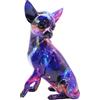 Baoblaze Scultura di cane, graffiti, statua di Chihuahua, ornamento, bella opera d'arte, decorazione da tavolo per camera da letto, mobile TV, regalo per, b