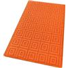 emmevi Tappeto Cucina 3D Antiscivolo Tinta Unita Lavabile Morbido Assorbente Mod.EVITA 57X240 ARANCIONE