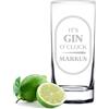 polar-effekt Gin Tonic, bicchiere da 485 ml, con incisione personalizzata, il bicchiere da cocktail con scritta, regalo individuale per amici e colleghi, lavabile in lavastoviglie