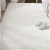 TAOLITAO Tappeto Salotto Pelo Lungo 140 x 180 cm Morbido e Antiscivolo Tappeto Salotto Moderno Super Morbido per Soggiorno, Camera da Letto, Cucina e Corridoio, Bianco
