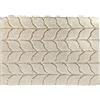 Saniplast Treccia tappeto con elegante decoro morbido in rilievo, misura 60x110 cm - colore intonaco
