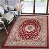 Mazovia Tappeto Salotto Moderno Pelo Corto - Tappeti Moderni Soggiorno - Tappeti Camera da Letto - Tappeti Salotto Grandi Dimesnioni - Motivo Orientale - Rosso Beige - 160x220 cm