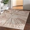 Mazovia Tappeto Salotto Moderno Pelo Corto - Soggiorno e Camera da Letto - Grandi Dimensioni - Motivo Astratto Vintage - Beige 120x170 cm