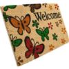 Entrando Zerbino in cocco 40 x 60 cm - 20 motivi eleganti - per esterni, robusto, antiscivolo - ideale per porta coperta (farfalla)