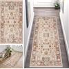 ZUZEKU Tappeto boho per corridoio, cucina, lavabile, antiscivolo, 70 x 250 cm, stile bohémien, vintage, lungo, per corridoio, soggiorno, camera da letto, venduto al metro, personalizzabile
