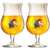 La Chouffe Brasserie d`Achouffe Duvel Moortgat - Bicchiere da birra con tulipani, 25 cl, set di due