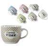 MECSAL CASALINGHI Set 6 Tazzine Caffè, Espresso Coffee Break, in Ceramica, Varie Decori, con Manico, Colazione Casa Bar (time 2)