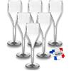 SPARKLERS CLUB Flute da Champagne INCASSABILE Trasparenti, 12 cl, set di 6 bicchieri in SMMA (equivalente TRITAN), made in Francia, presa in mano facile, flute per serate ed eventi