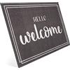 Entrando Zerbino Welcome Design - ideale per la porta di casa - per interni ed esterni - robusto, antiscivolo, resistente alle intemperie, antibatterico (50 x 75 cm, Hello Welcome)