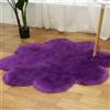 Tomifine Tappeto in Finta Pelle di Pecora Shaggy Man Made in Lana Tappeto a Pelo Lungo Tappeti Imitazione Pelle di Pecora per Soggiorno Camera da Letto Divano Tappeti da Pavimento (120 cm,Viola)