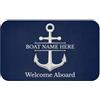 OOEREWGF Tappeto Personalizzato Nautico A Tema Barca, Nome Tappeto, 60x91cm, Blu, Tessitura Piana, Resistente All'Acqua, Lavabile, Antiscivolo, Antibatterico, Garanzia Limitata