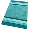 emmevi Tappeto Bagno Puro Cotone Morbido Camera Letto Colori Vivaci Lavabile mod.MERIDA 65X120 TURCHESE (T)