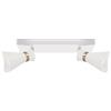 Licht-Erlebnisse Faretto da soffitto a 2 luci in alluminio L: 25 cm piccolo orientabile E14 in oro bianco Lampada da soffitto soggiorno Luce da soffitto corridoio