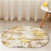 Tappeti Design Tappeti Ovale Soggiorno Moderni Pelo Corto Tappeto colore dorato astratto Home Office Decorazione Corridoio Cucina Tappeto Ovale 200X300CM
