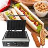 kangten Macchina per waffle, professionale, in acciaio inox, con rivestimento antiaderente, per waffle