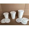 Nicoletti 100 Bicchieri di Carta Bianchi per Caffè americano,cappuccino, the o bevande da passeggio con coperchio nero o bianco coffee to go munito di foro per bere (Standard 250 ml)