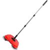 IWOWHERO Spazzatrice Manuale a Spinta 3 in 1 in Acciaio Inox Manico Regolabile Rotazione 360° Scopa e Paletta per Pulizia Pavimenti in ABS per Casa su Superfici Dure