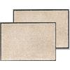 Schöner Wohnen Kollektion Zerbino interno - Set di 2 zerbini antisporco 50x70 cm a pois beige - Zerbino antiscivolo robusto - Zerbino per porta d'ingresso - Zerbino lavabile a 30°C