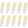 Ruiandsion Lampadina LED G9 dimmerabile AC 220-240 V 6 W equivalente a 60 W T4 Bin-pin lampadina alogena bianca lampadario illuminazione casa - Confezione da 10