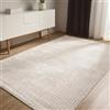 benuta Basic Tappeto salotto Claire - Crema 280x380 cm - Salotto Minimalista stile retrò geometrico - Manutenzione semplice - Compatibile con pavimento riscaldato
