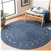 Generic Tappeto in iuta intrecciato a mano, naturale, fatto a mano, per soggiorno, per interni ed esterni, cucina, corridoio (120 cm x 120 cm)