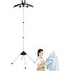 zjhukfmc Grucce Per Ferro Da Stiro Vapore,155cm Supporto Da Stiro Verticale,Supporto Da Stiros Verticale Telescopico,Rotazione orizzontale di 360 gradi,Altezza Regolabile,Leggero e portatile