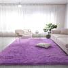 AIMECO Tappeti camera da letto Tappeto Peloso Morbido lungo Soggiorno Carpet stanza da letto pelo moderno scendiletto salotto Antiacaro Antiscivolo Bambini pavimento Grande 120 * 200cm Casa Viola