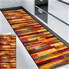 HUAXIQUE Passatoia Corridoio Tappeto Ingresso Casa Motivo Geometrico per Soggiorno Camera Da Letto Cucina Bagno 40x220cm Stile N