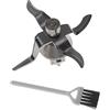 vhbw gruppo lame di ricambio compatibile con Vorwerk Bimby TM31 robot da cucina - Con 4 lame in acciaio inossidabile
