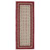CASAVANI Runner Kilim 2,6x4 Tappeto di Cotone Rosa & Beige per Interno ed Esterno 0,48 cm Lavabile a Mano Tappeto in Cotone a Trama Piatta per Cucina, Letto, Ingresso