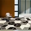 Tzvpsu Tappeto tappeti per camera da letto tappeti soggiorno Motivo a rombo geometrico beige nero marrone arredo casa moderno 100x200cm