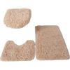 Wdfnexalai Set di 3 tappetini da bagno ad asciugatura rapida e texture morbida con rapido assorbimento di acqua tappeti PU copertura WC tappeto forte presa cammello