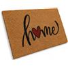 Entrando Zerbino Home con cuore in cocco per porta di casa, per interni ed esterni, robusto, resistente alle intemperie, antiscivolo, anche come decorazione per porta, regalo di inaugurazione della