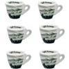 Caffè Partenope Set Tazzina per caffè con Golfo di Napoli (6 Pezzi)
