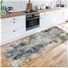 Siunwdiy Tappeto passatoia 3.1 Metri per corridoio, grigio,marrone,blu, antiscivolo, lavabile, moderno, antiscivolo, lungo, per corridoio, camera da letto, porta, scale,personalizzabile 60X310CM