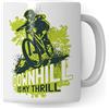 Pagma Druck Downhill, tazza per mountain bike, idea regalo, per mountain bike, con scritta, divertente, idea regalo per ciclisti, MTB, per uomini