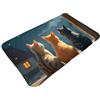 TZTTZT Tappeto da bagno con stampa trio di gatti arancioni, 76 x 50 cm, assorbente, antiscivolo, lavabile in lavatrice, tappetino da doccia per bagno