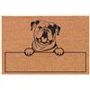 Social crazy Tappeto zerbino personalizzato - Personalizzato Cane bulldog english - cocco naturale ideale per ingressi (Cocco Naturale, 60x40 cm)