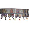 RAJBHOOMI HANDICRAFTS Topper decorativo vintage patchwork indiano ricamato a mano per finestra (grigio, 99 x 33 cm, mantovana piccola)
