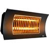 Radialight® SQBAL001 Lampada Infrarossi OASI 2000W Bassa Luminescenza Nera Stufa Eco Elettrica Riscaldatore Risparmio Energetico Protezione Umidità IPX 5